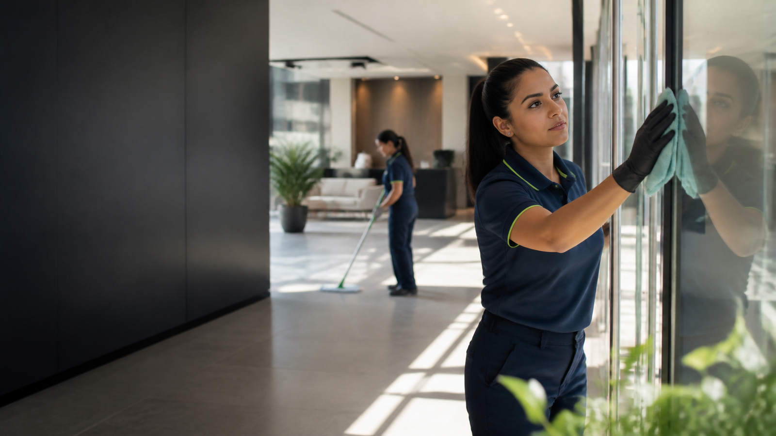 Zokey commercial cleaners at work